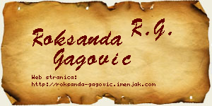 Roksanda Gagović vizit kartica